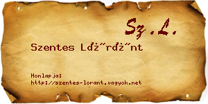 Szentes Lóránt névjegykártya